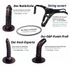 ZESTAW  STRAP-ON PROTEZA PENISA CZARNE DILDO 3 SZT